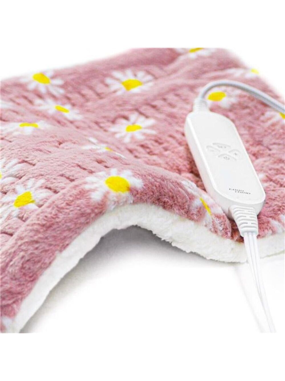 Flower heating pad for back pain relief electric soft plush 12 heat levels timer